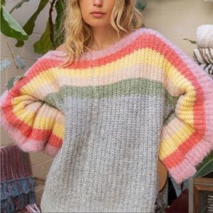 NWT Pol rainbow cake sweater